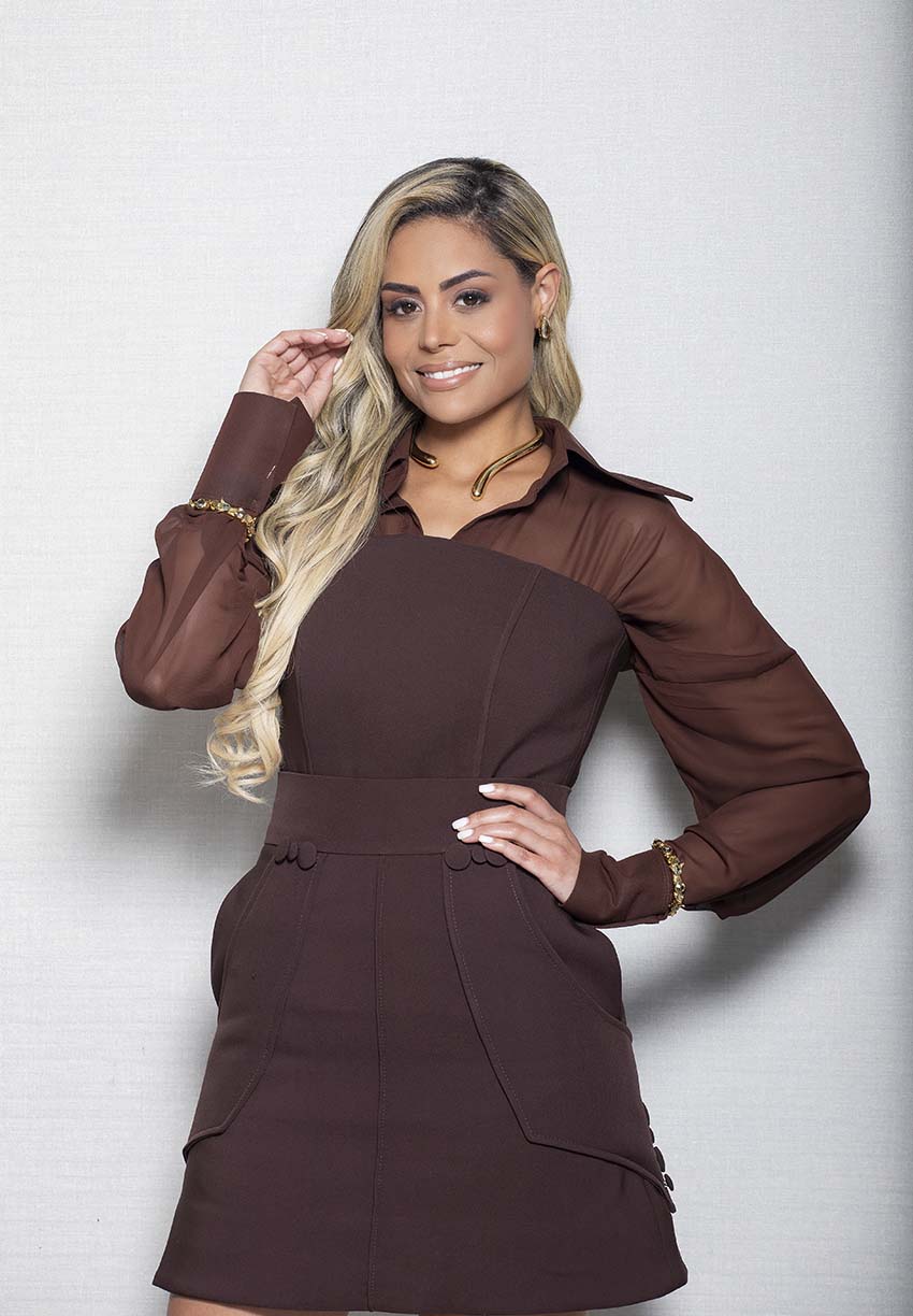 Nicole Pérez, periodista latina, durante presentación en Miami